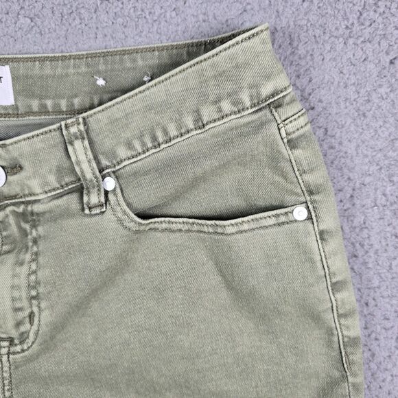 Lane Bryant Womens Shorts 14 Green Signature Fit Flex Magic Waistband Stretch - Picture 13 of 16